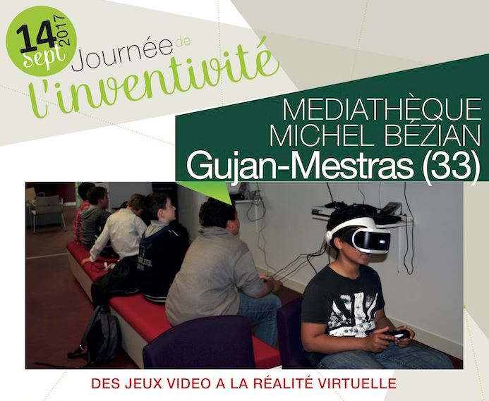 visuel projet jeux vidéos réalité virtuelle Médiathèque Michel Bézian