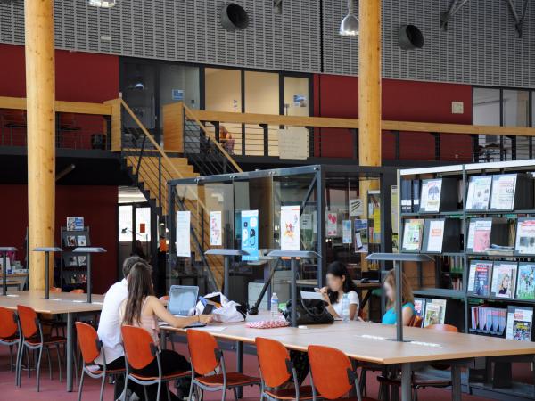 vue de l'espace revues de la bibliothèque