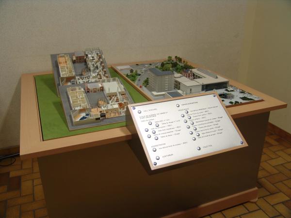 vue de la maquette de la médiathèque
