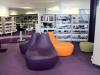 vue de l'espace musique et cinéma de la bibliothèque